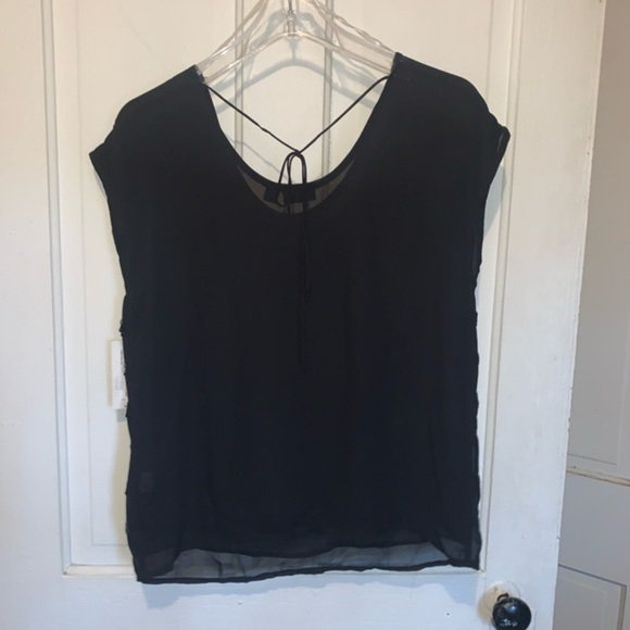 A.N.A Black Sequin Blouse Top - Picture 2 of 3